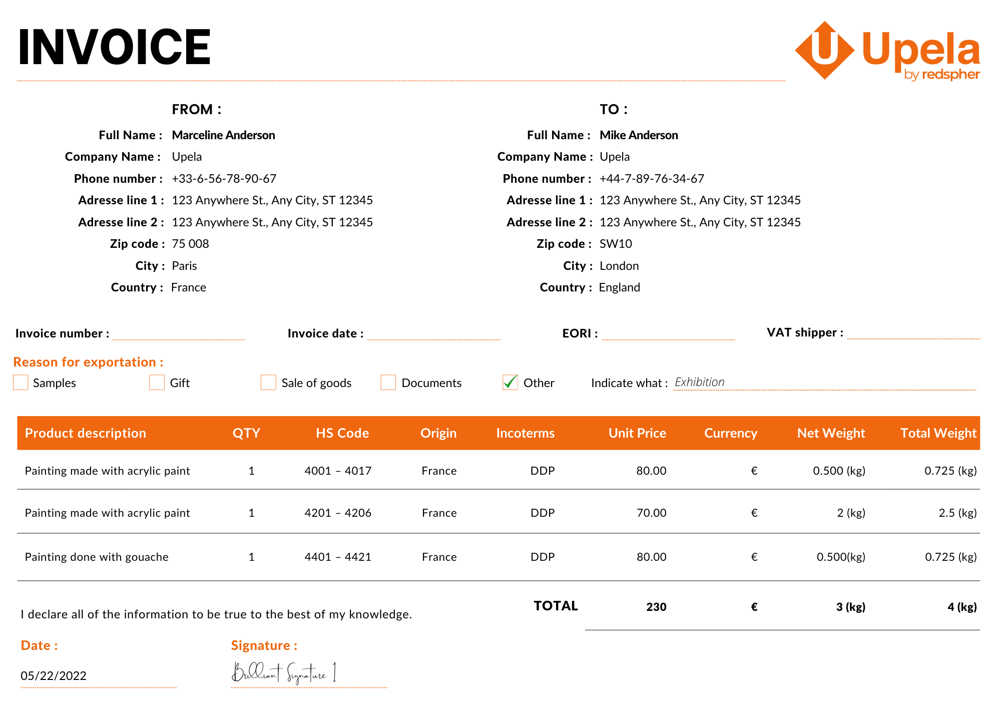 Guide for your commercial invoices example and definition